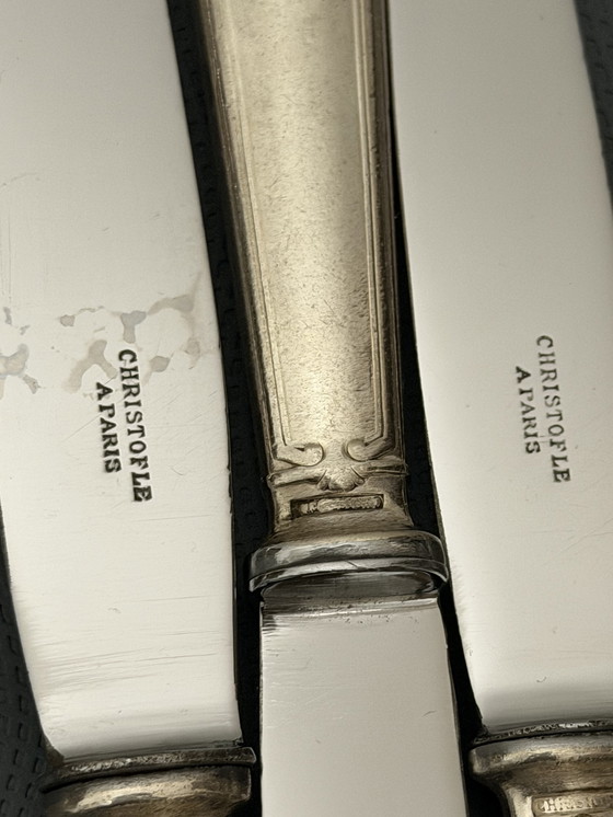 Image 1 of Antique Christofle Marot Bérain flatware set – Silver-plated metal – 35 pieces for 6 people