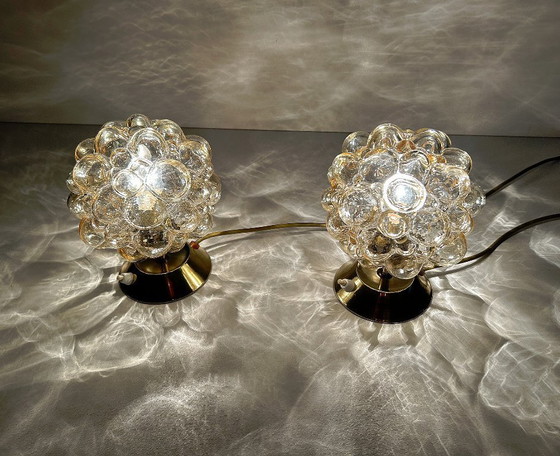 Image 1 of 2x Limburg Bubble Glas Lamps
