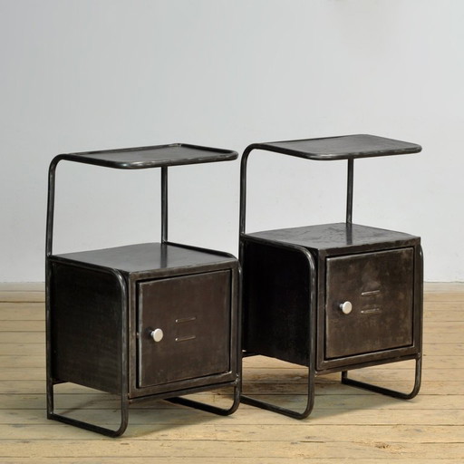 Set Of Iron Nightstands, 1950’s