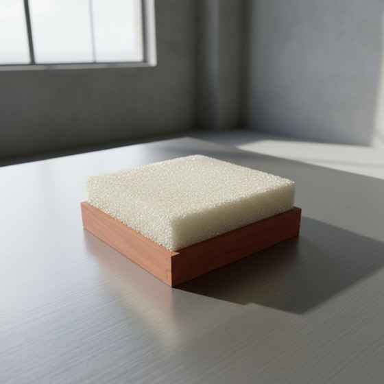 Image 1 of Mid Century Modern Ceiling lamp - teak and perspex, 50s - JALEST