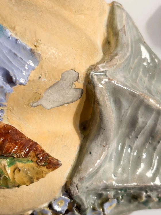 Keramik-Wandregal aus dem 19. Jahrhundert mit Putto und Muschel – Dekorative Objekte, Ceramic (photo 13 of 17)