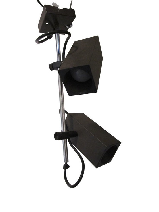 Image 1 of 1970s vintage Philips "Cube" ceiling lamp with two spotlights, plus 1 separate spotlight.