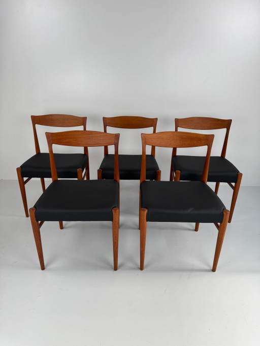 Set of 5 Danish Dining Chairs, attributed to Arne Hovmand-Olsen, Denmark, 1960s