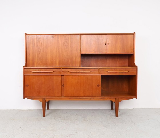 Image 1 of Vintage teak highboard, Denmark 1960s