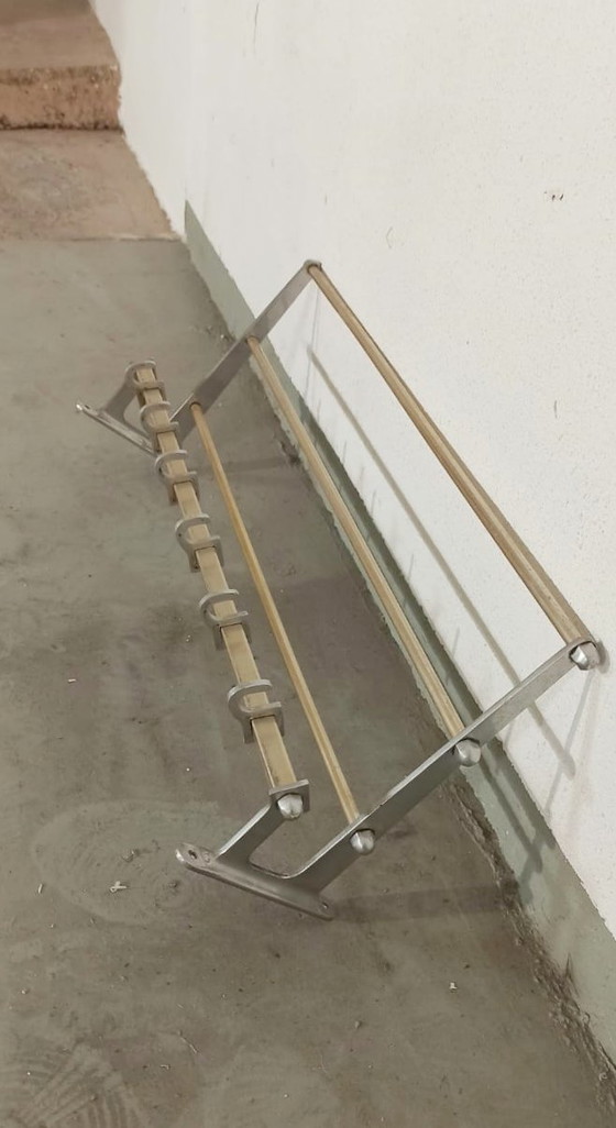 Image 1 of Vintage Art Deco Wall Mounted Coat Rack