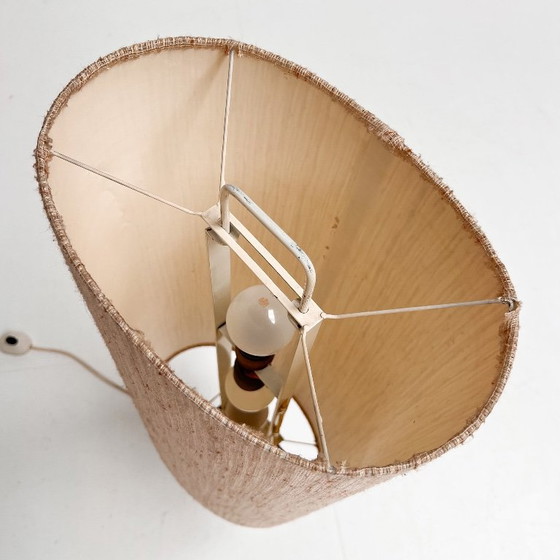 Lámpara de teca de mediados de siglo, 98 cm, década de 1970. – Lámparas de pie, Metal (photo 8 of 11)
