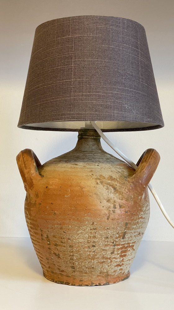 Image 1 of Vintage French Pottery Lamp
