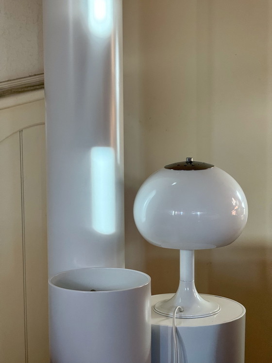 Image 1 of Vintage Paddestoel Witte Tafellamp | Dijkstra Lampen Retro