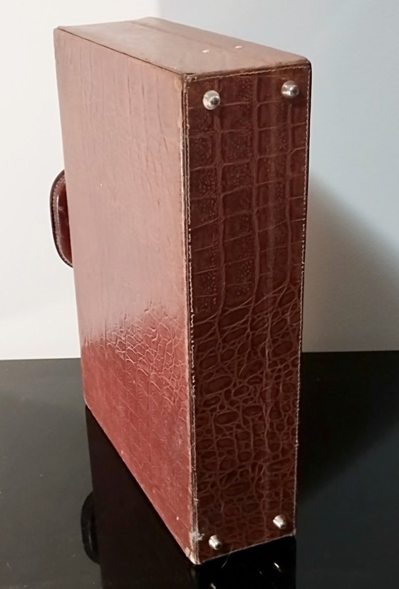 Image 1 of Gianfranco Lotti Florence, Krokodillenkoffertje, Italië, ca. 1980-1990