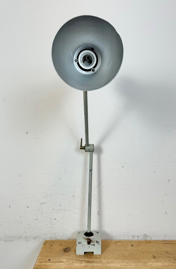 Image 1 of Lampada da tavolo industriale grigia di Elektrosvit, anni '70