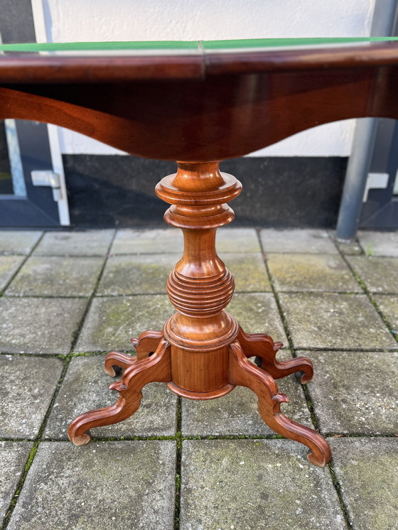 Image 1 of Mesa de juegos de caoba estilo Luis XIII