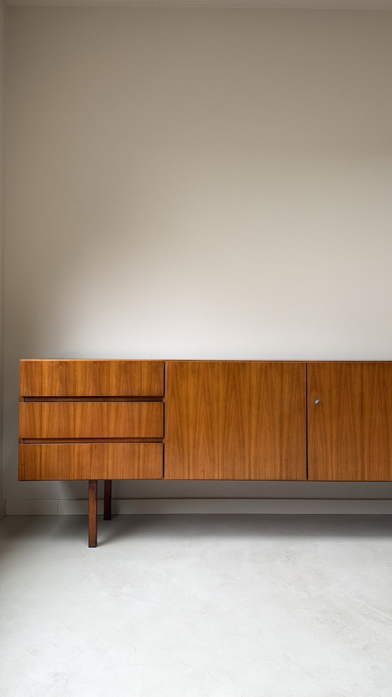 Vintage Teak Wooden Sideboard, Brown (photo 2 of 11)