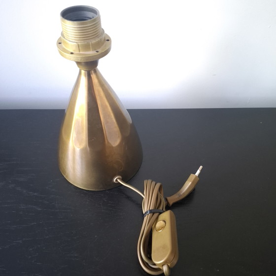 Image 1 of Vintage tafellampvoet art deco messing kleur