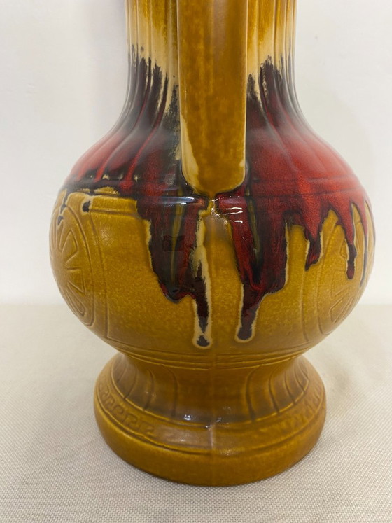 Vaso da terra Vintage KIL Liboje Fat Lava, Jugoslavia, anni '70, Vasi, Ceramica, Marrone (foto 9 di 14)