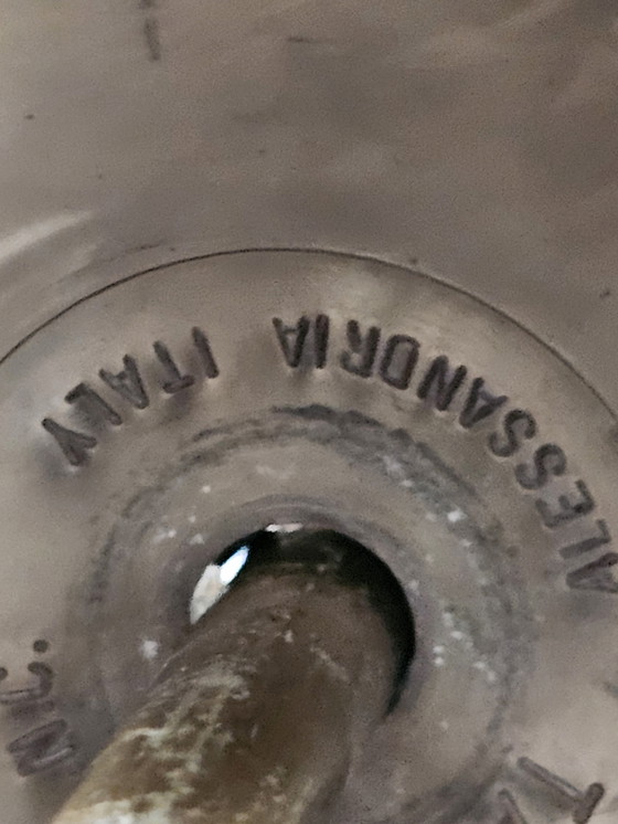 Image 1 of Lampada a sospensione MCM con grande paralume in vetro di Murano