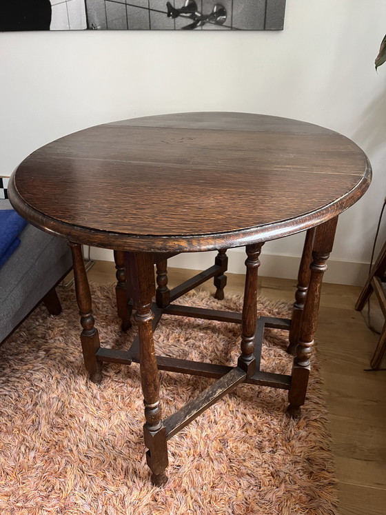 Image 1 of Antique side table foldable 