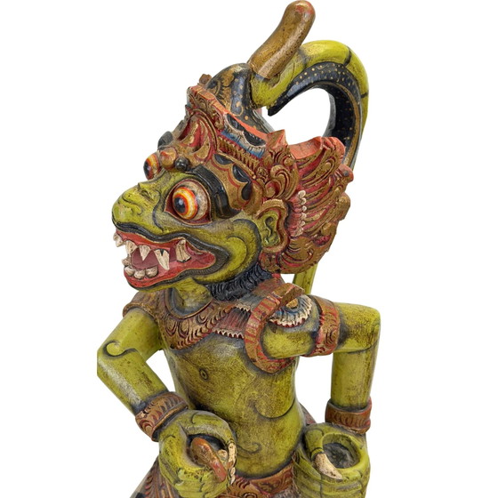Antiguo porta-Kris Hanuman guardián de templo de madera tallada a mano siglo XIX – Objetos decorativos (photo 7 of 11)
