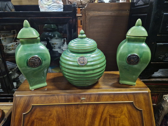 Image 1 of Beautiful 3-piece Chinese vase set