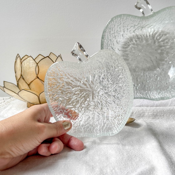 Set Dessert Vintage en Verre Pomme – 1 Grand Bol + 5 Petits Bols – Glass, Retro (photo 8 of 11)