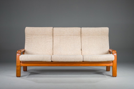 Image 1 of Mid-Century Modern Danish Three-Seater Teak Sofa, 1960s