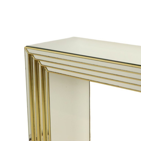 Image 1 of Zeldzame Design Spiegel met Console Zilver Goud Deknudt