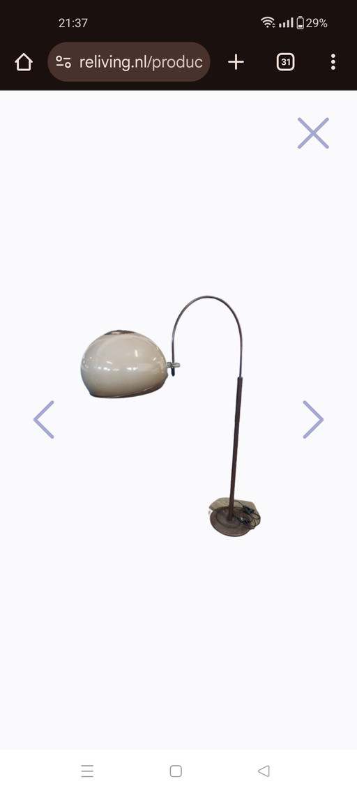 Dijkstra space age mushroom ball lamp floor and wall lamp mid - Century
