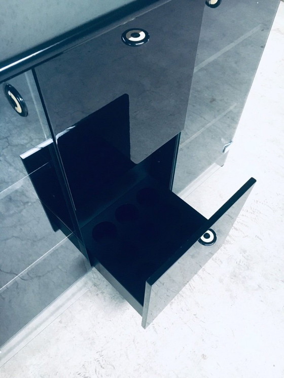 Image 1 of Postmodern Design Highboard Bar Chest by Luigi Saccardo for Gasparello, Italy 1980's