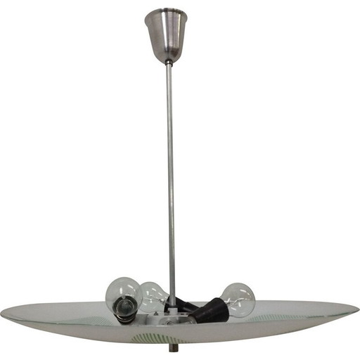 Suspension en verre du Mid Century Napako 1960s