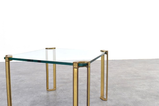 Image 1 of Tables basses Hollywood Regency en laiton et verre, par Peter Ghyczy, années 1970, lot de 2