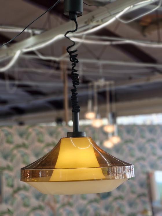 Image 1 of Vintage space age pendant lamp from the 1970s