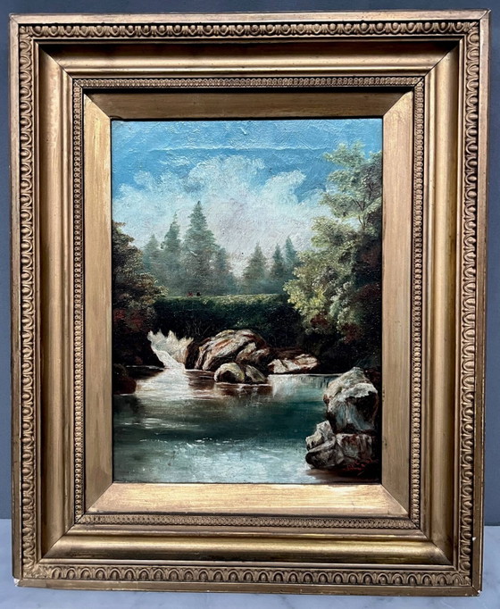 Painting "Ancient landscape". Oil on canvas. – Paintings & Drawings (photo 2 of 7)