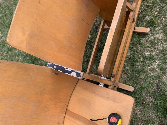 Mid-Century Hungarian Four-Seater Cinema Bench, 1950s – Benches, Mid Century Modern (photo 2 of 6)