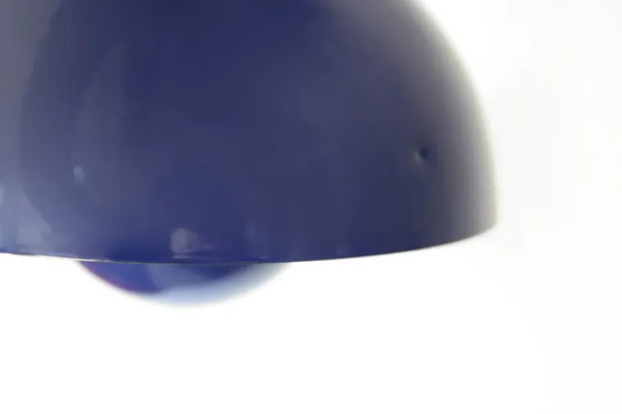 Blaue Verner Panton Blumentopf-Hängeleuchte aus dem Jahr 1970 – Louis Poulsen, Pendelleuchten, Metal, Vintage (photo 6 of 6)