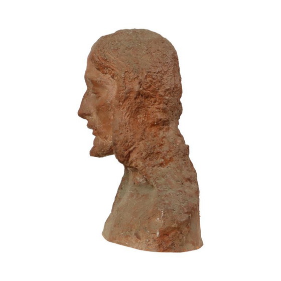 Image 1 of Buste abstrait en terre cuite du Christ