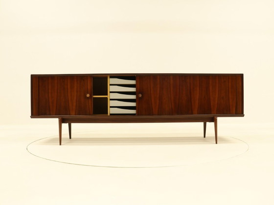 Image 1 of Grande credenza in palissandro con ante a tamburo di Oswald Vermaercke per V-Form, Belgio, anni '60