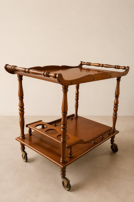 Barwagen met flessenhouder – Serveerwagens, Metal, Wood (photo 4 of 5)