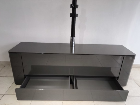 Image 1 of Mobile basso porta TV Hülsta Gentis color antracite lucido con colonna porta TV