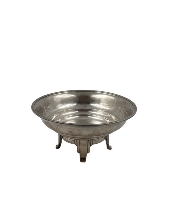 Image 1 of Art Deco verzilverde coup / vide poche, Ercuis Frankrijk jaren 1940