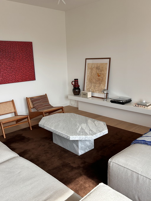 Vintage marble coffee table, Italy 1980s