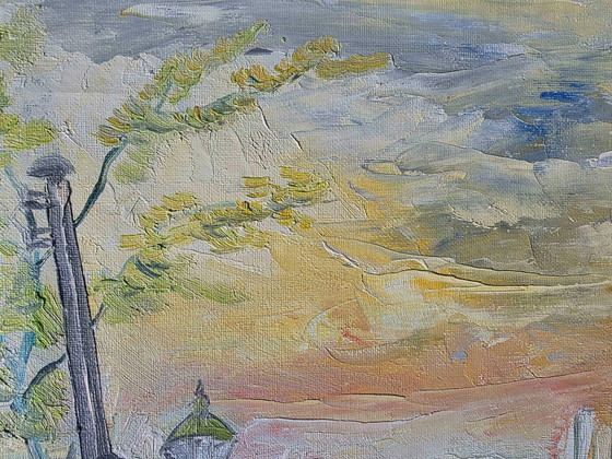 Dipinto a olio costiero originale di metà secolo – Dipinti e disegni, Tela (photo 9 of 11)