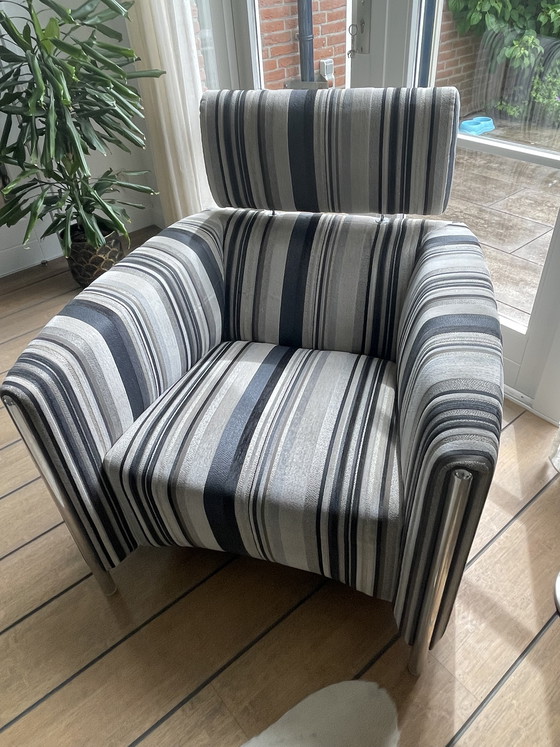 Image 1 of 2 x sillones a rayas Leolux Concharov