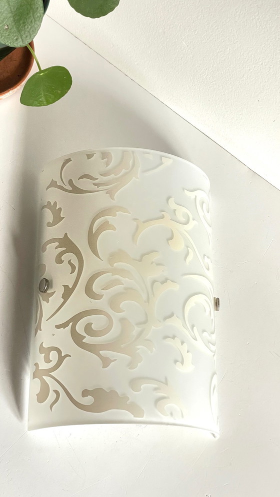 Image 1 of Polished and Silk-screened Glass Wall Lamp by Eglo