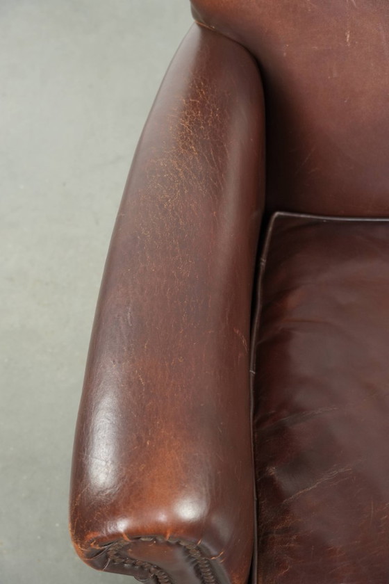 Image 1 of Comfortabele schapenleren fauteuil/ armchair met karakter en een goede dosis elegantie