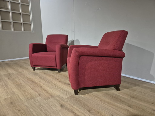 2x Henders and Hazel - Saarbrucken - Armchairs - Red