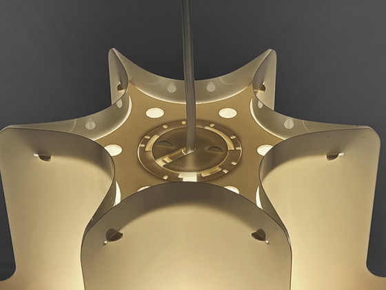 Image 1 of Plastic Sheet Pendant Light by Quality System, Denmark 1970s