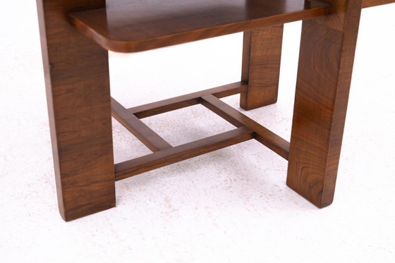 Image 1 of Quadratischer Art-Déco-Tisch aus den 1950er Jahren, Polen.