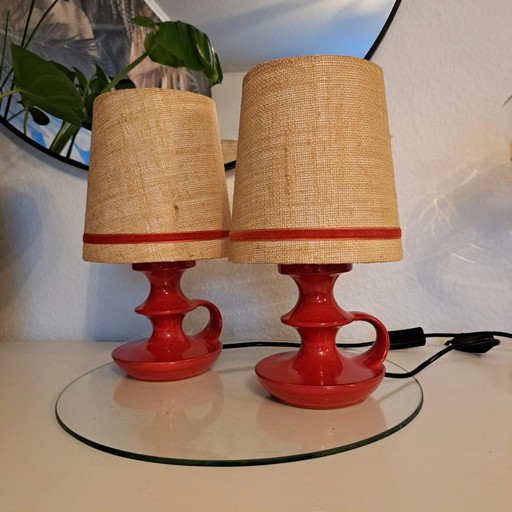 2 lampes de table en céramique Steuler Cari Zalloni (probablement des composants d'éclairage ARO) (photo 2 of 12)