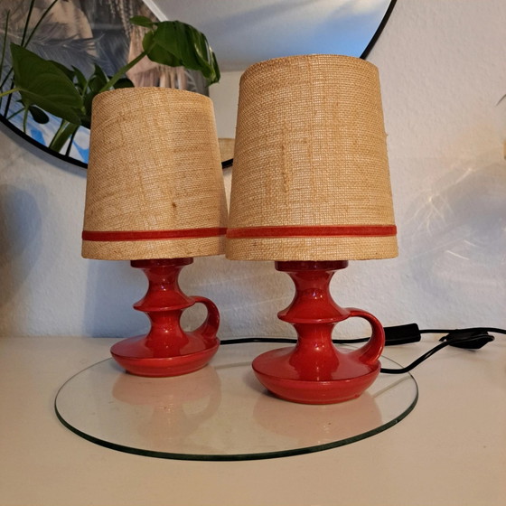 2x Steuler Cari Zalloni ceramic table lamps (presumably ARO lighting components) (photo 2 of 12)