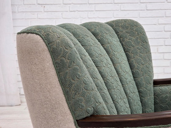 Deense relaxstoel uit de jaren 60, meubelwol, eikenhout – Fauteuils, Wood, Wool (photo 5 of 21)