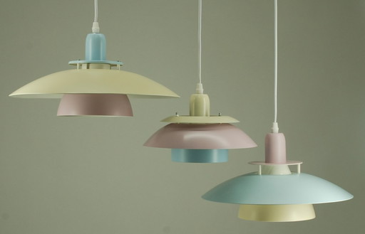 Vintage Danish pendant lamps - set of 3 pieces.